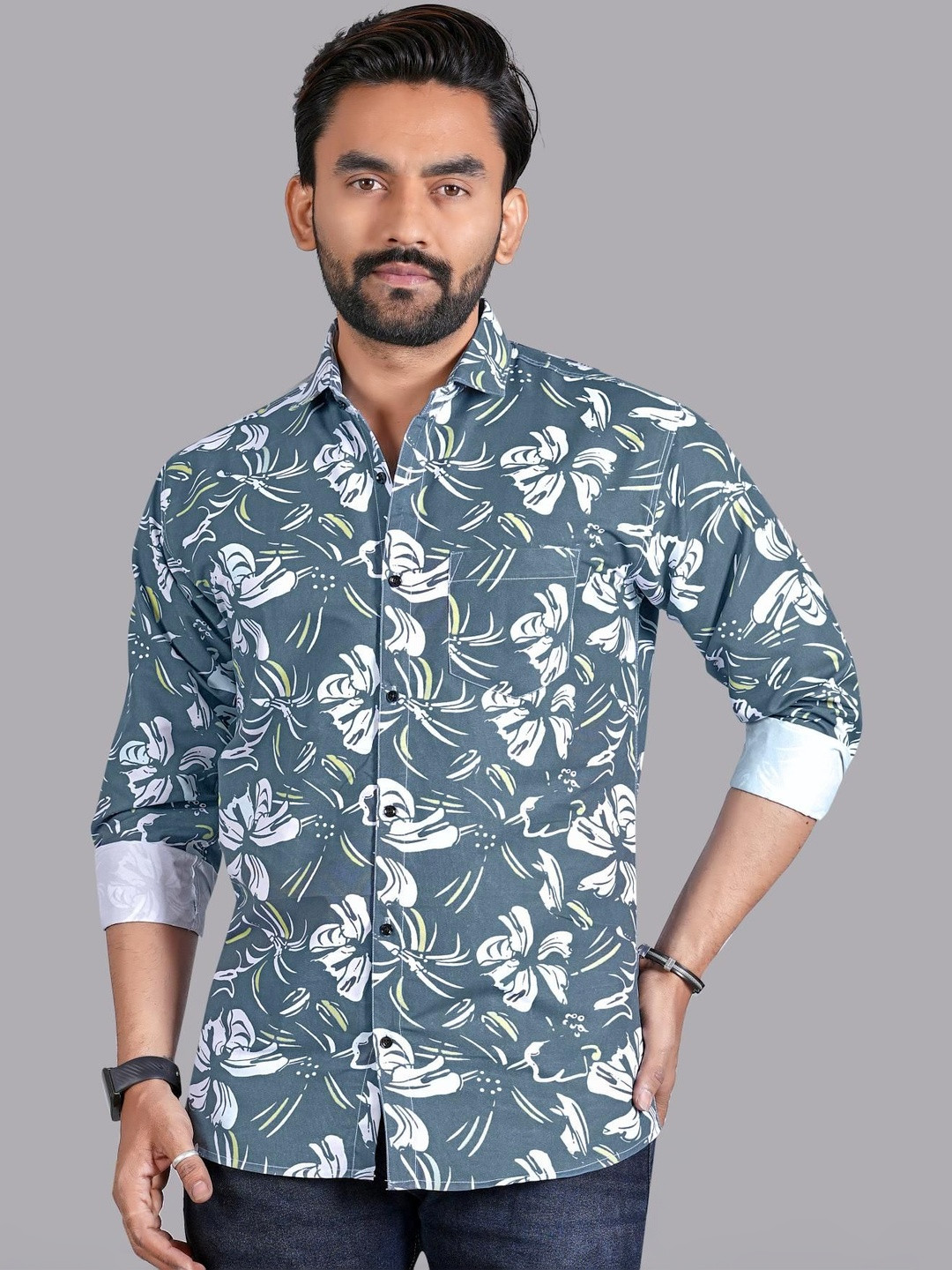 ADWYN PETER Men Classic Floral Printed Casual Shirt