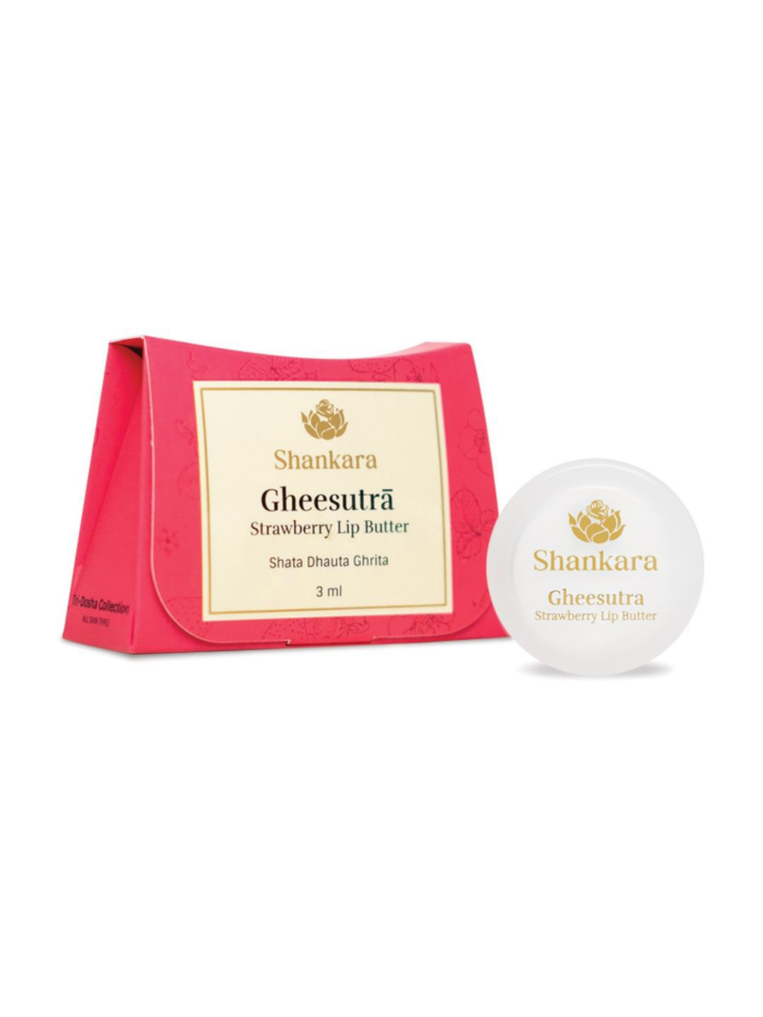 Shankara Gheesutra Strawberry Lip Butter For Hydration - 3 ml