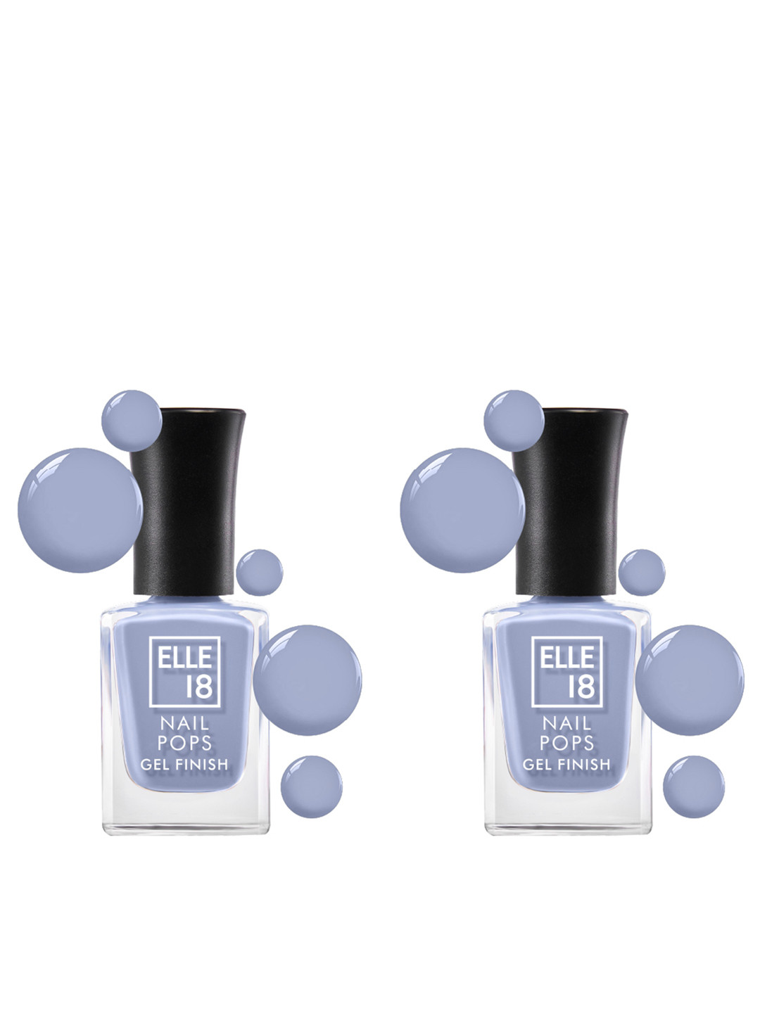 ELLE 18 Set of 2 Gel Finish Long Lasting Chip Resistant Nail Pops 10ml Each - G25