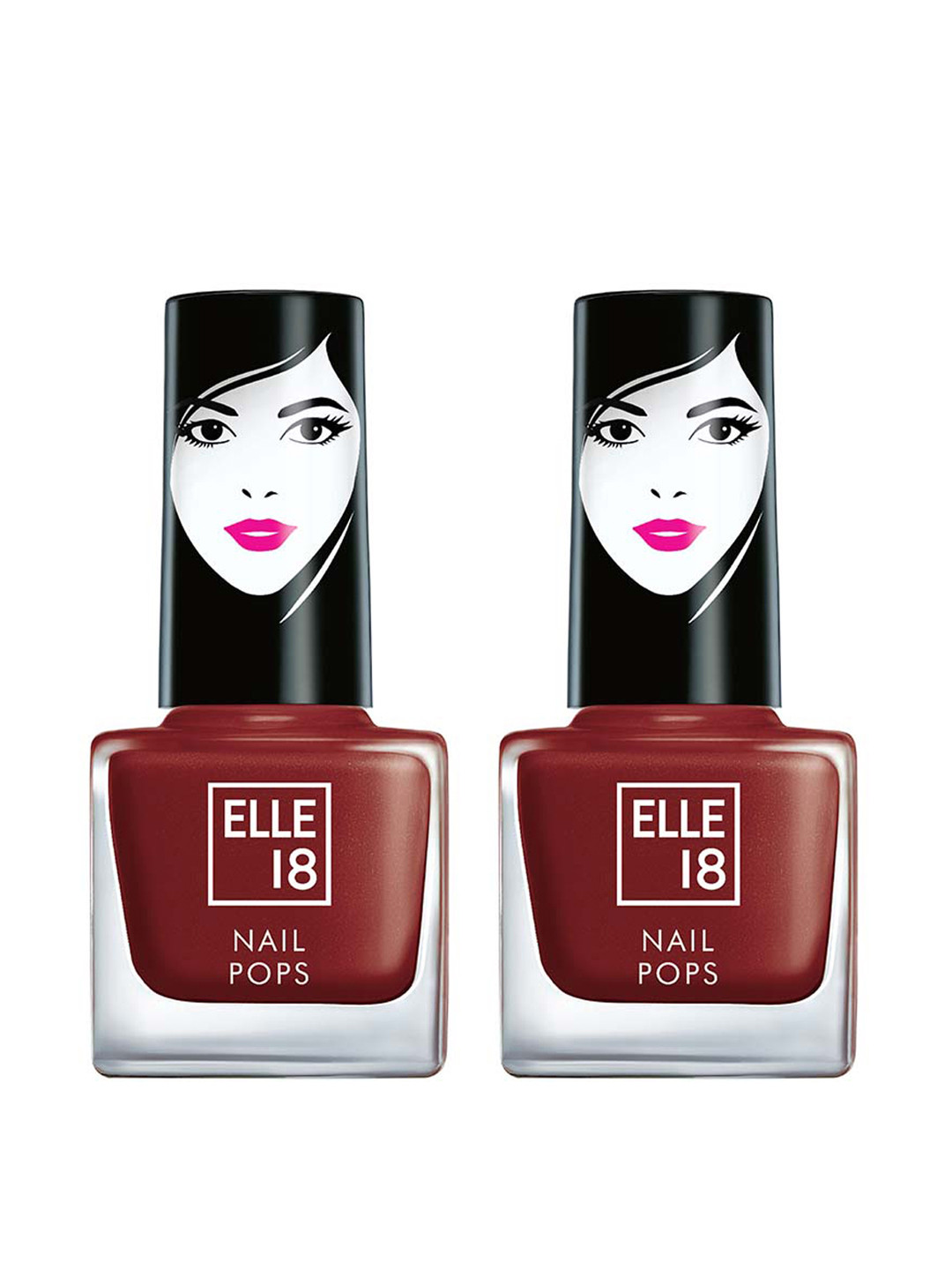 ELLE 18 Set Of 2 Nail Pops Long Lasting Nail Polish 5ml Each - Shade 122
