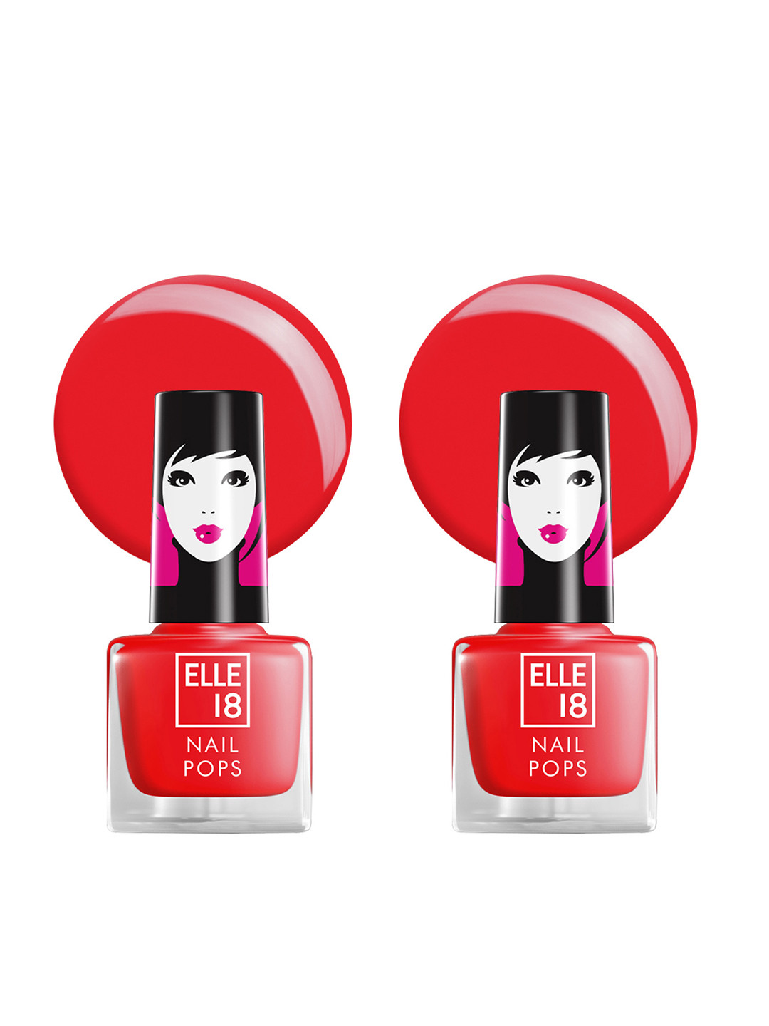 ELLE 18 Set Of 2 Nail Pops Long Lasting Nail Polish 5ml Each - Shade 129