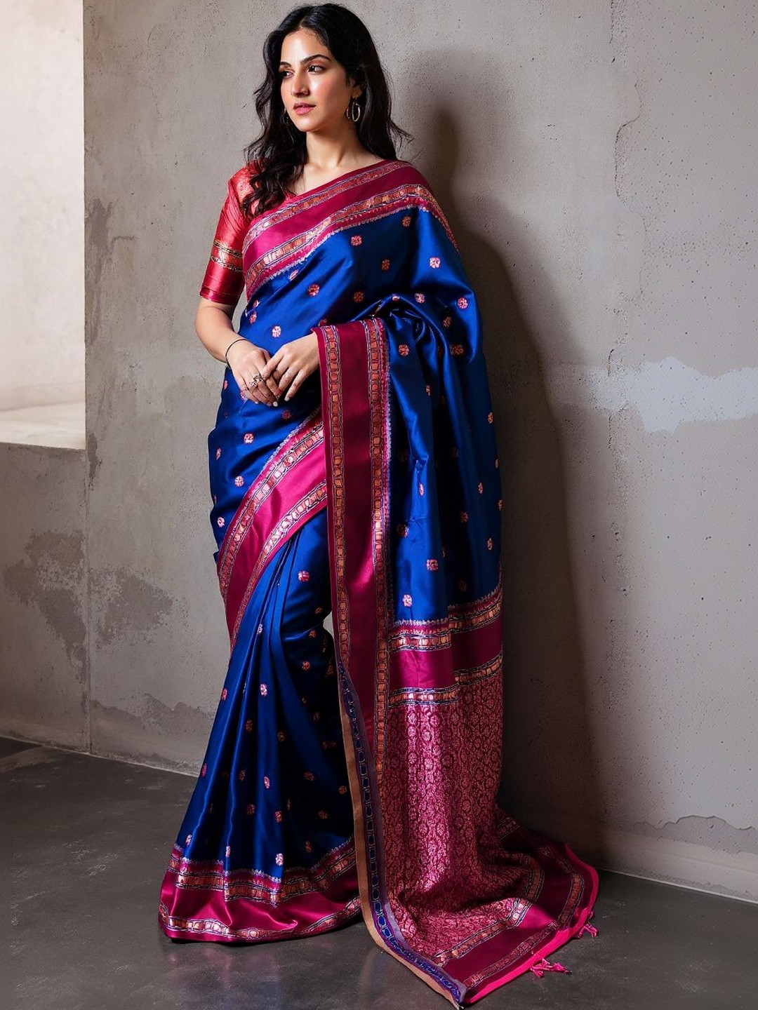 vastranagari Woven Design Zari Art Silk Saree