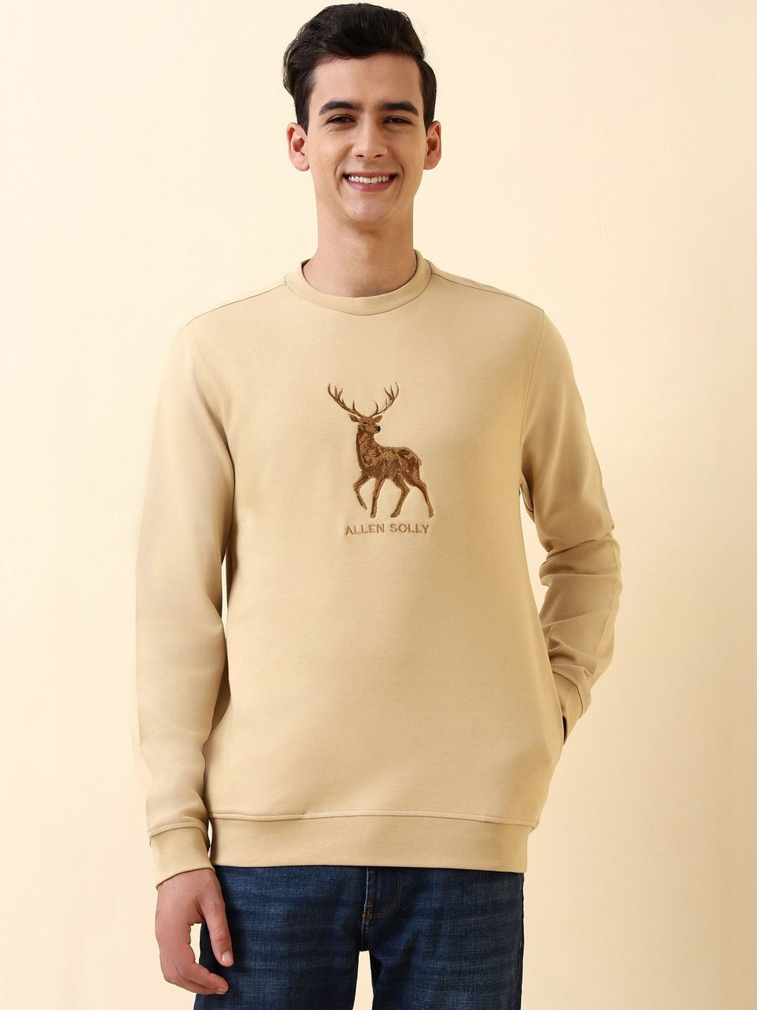 Allen Solly Men Embroidered Sweatshirt