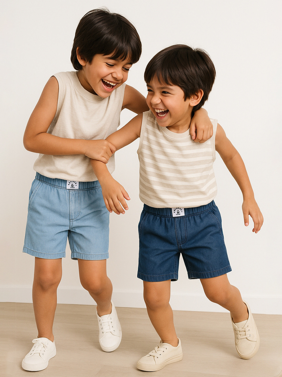 TALES & STORIES Boys Pack of 2 Blue Cotton Boxer