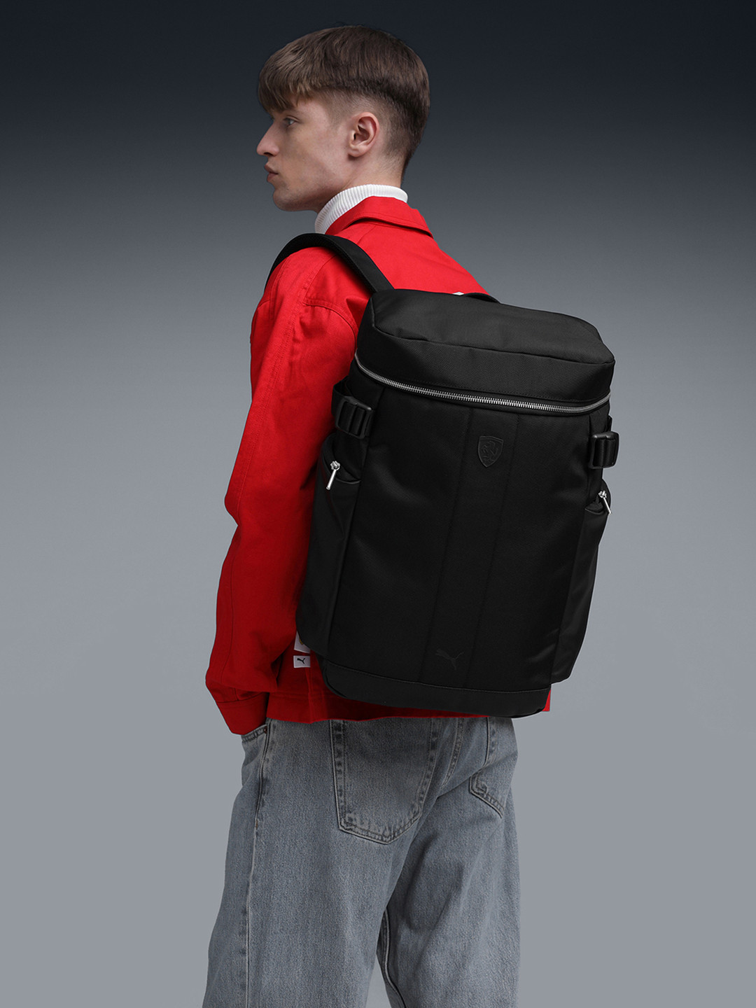 Ferrari Pro Modern Boxy Design Backpack