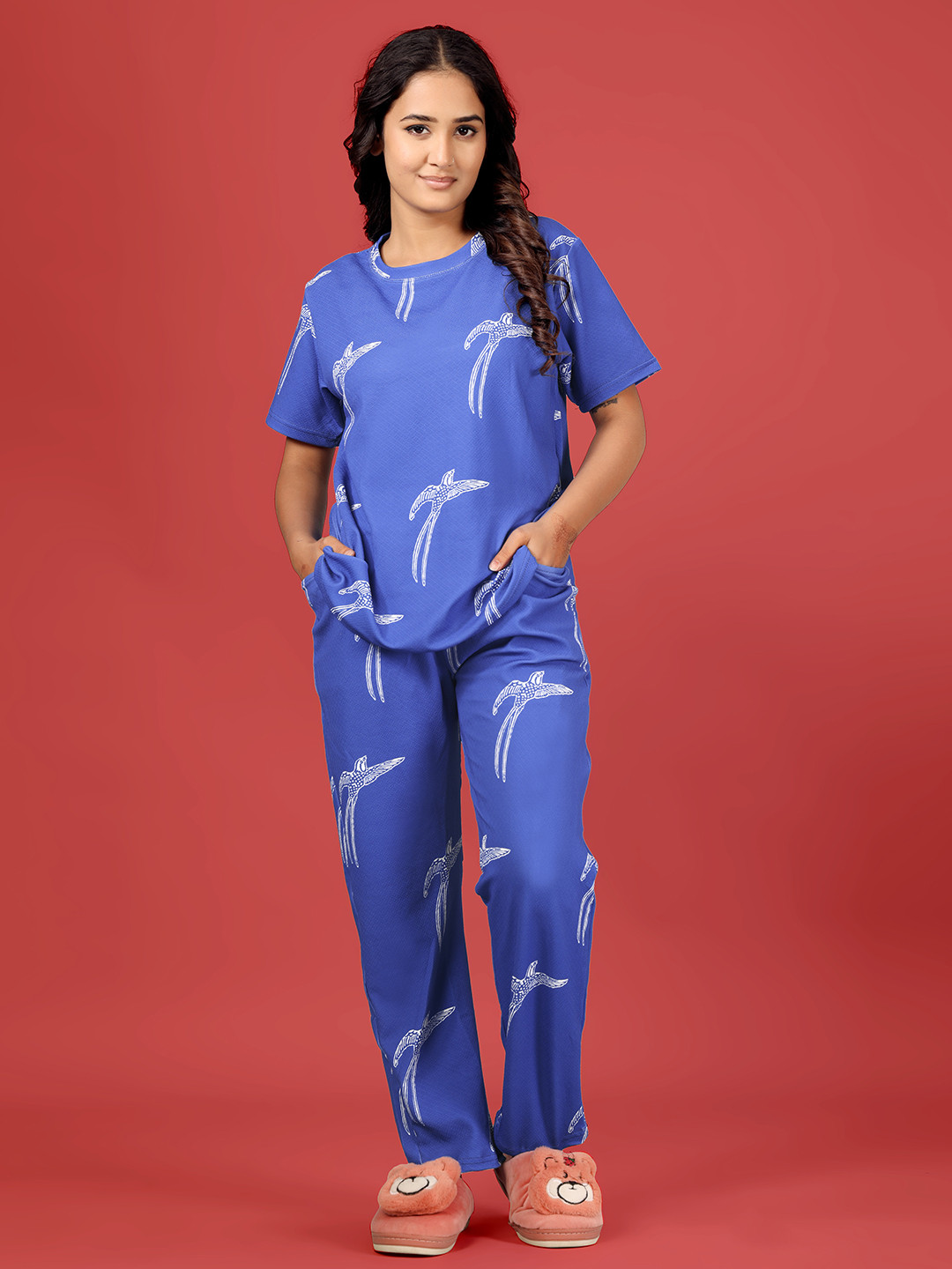 SAKARMAA Women Printed Night suit
