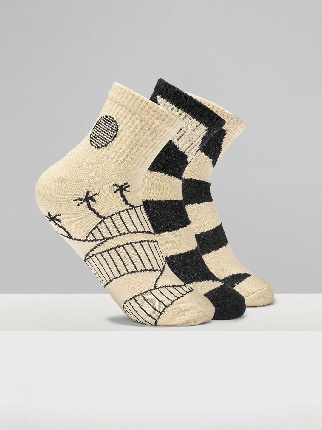 Forever Glam by Pantaloons Women Pack Of 3 Patterned Above Ankle Length Socks
