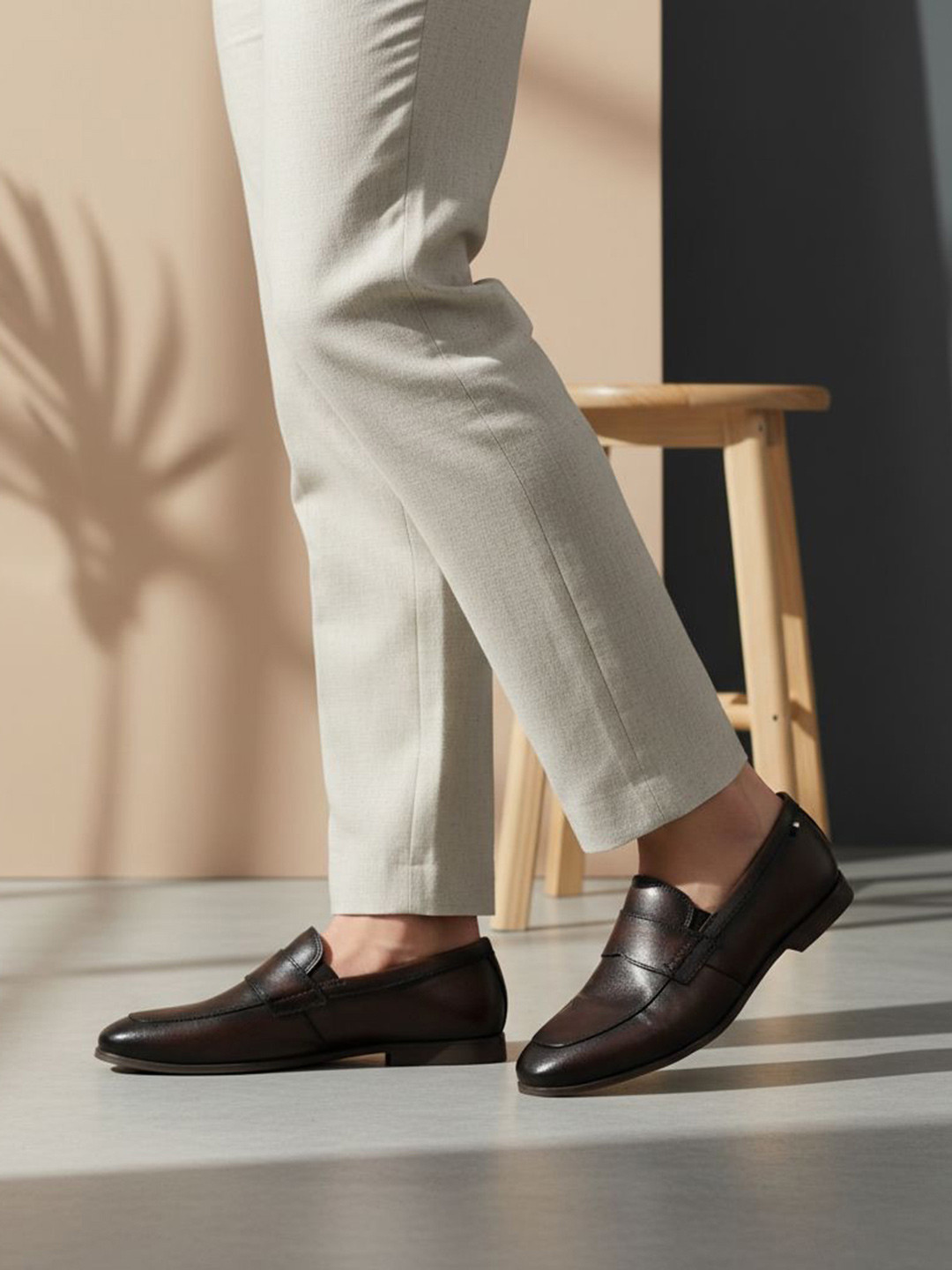Bugatti Men Leather Slip On Formal Loafers