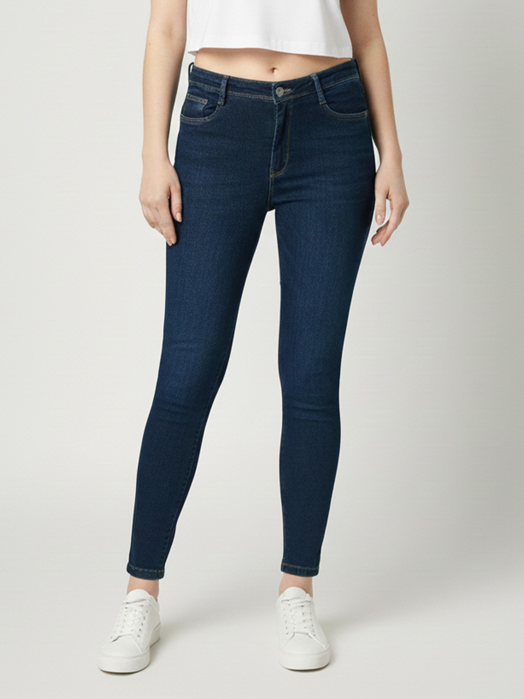Kraus Jeans Women Skinny Fit High-Rise Clean look Jeans