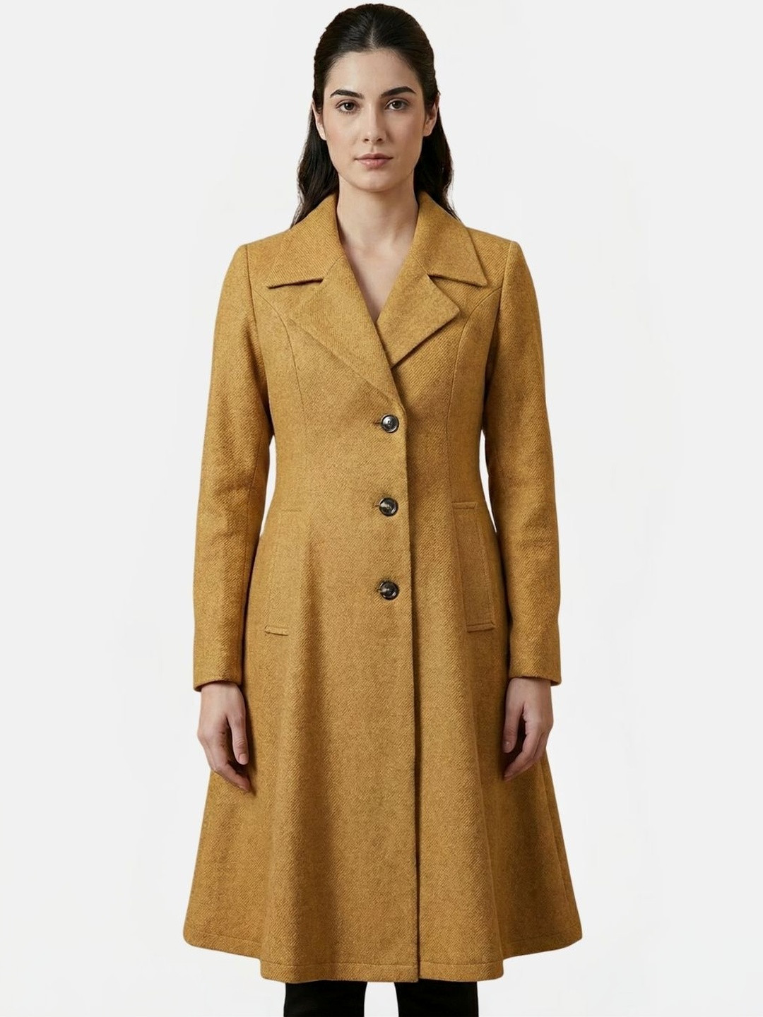 Owncraft Women Notched Lapel Princess Coat