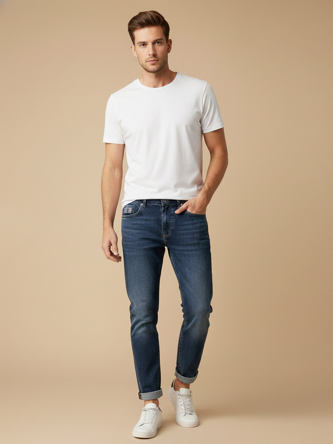 Mast & Harbour Men Regular Fit Mid-Rise Light Fade Jeans