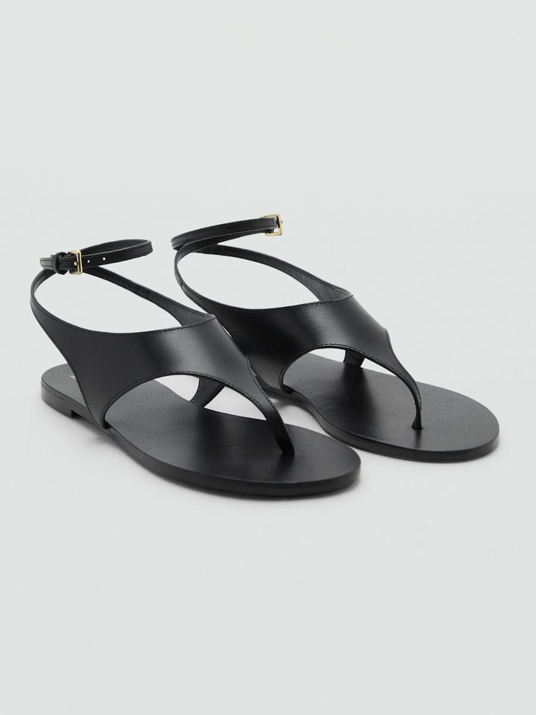 MANGO Women One Toe Flats With Slingback