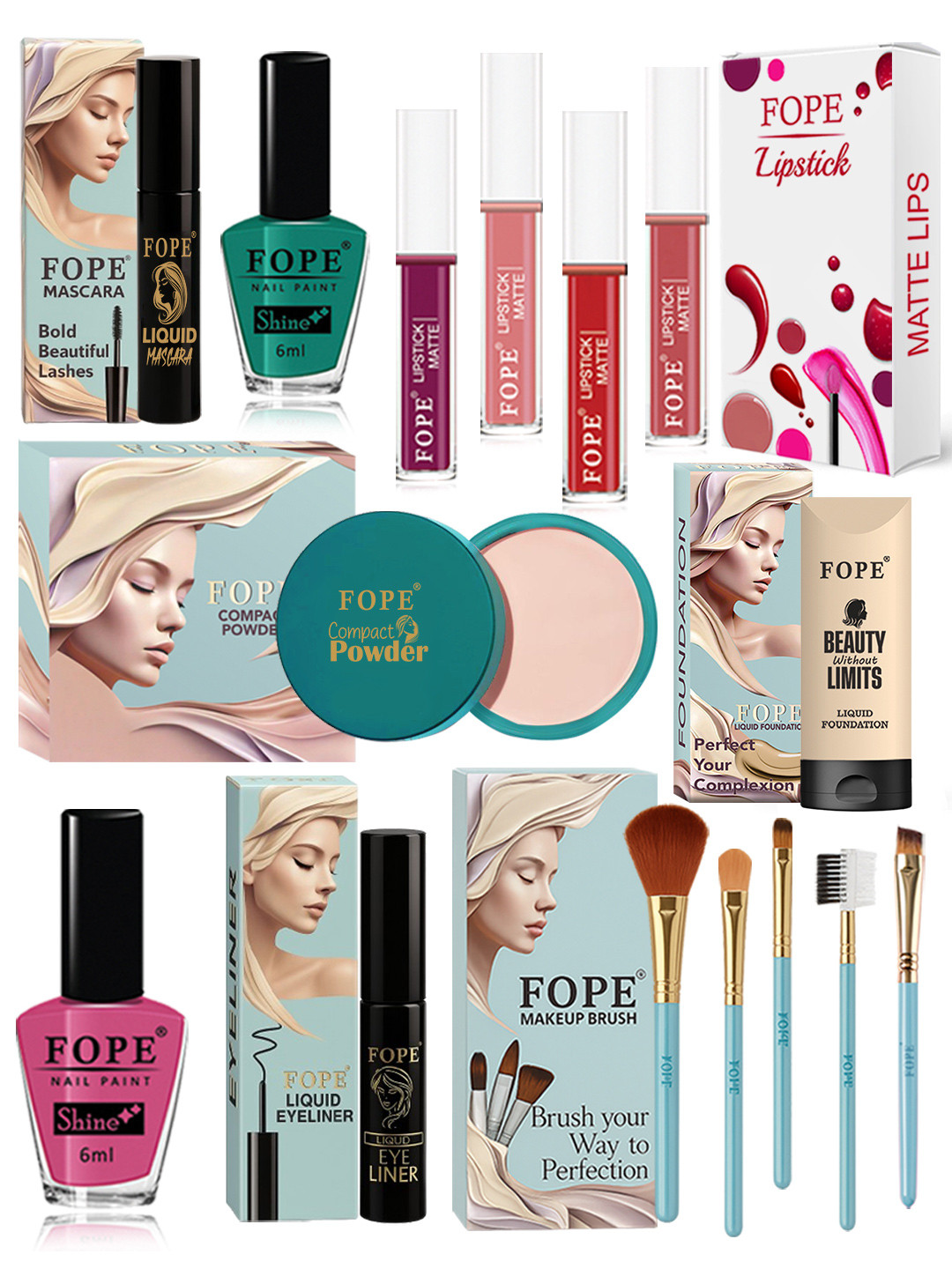 FOPE Set Of 15 Long Lasting Makeup Combo