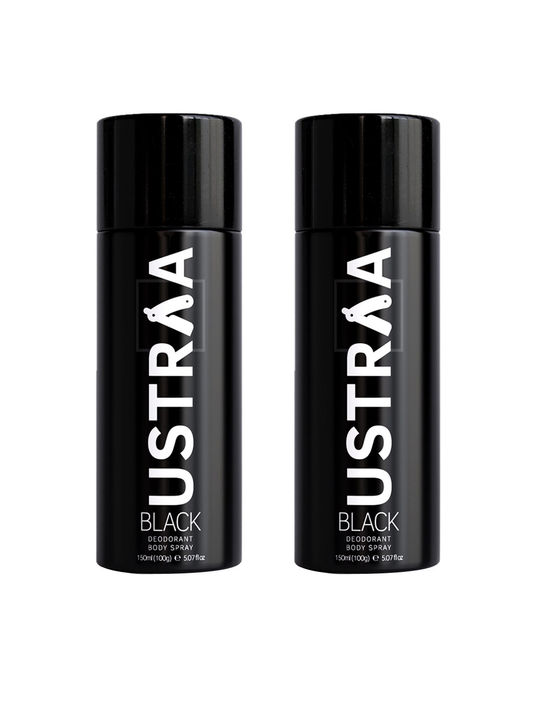 Ustraa Men Set of 2 Black Deodorant - 150ml each