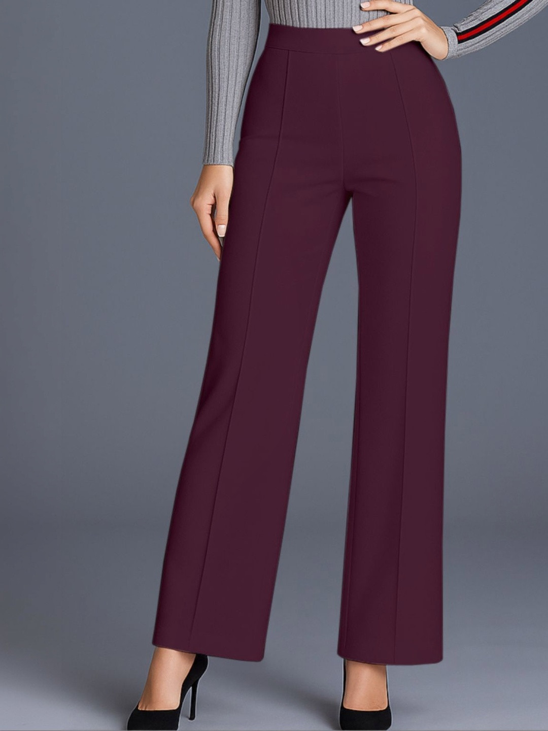 JAMES&GEORGE Women Relaxed Easy Wash Trousers