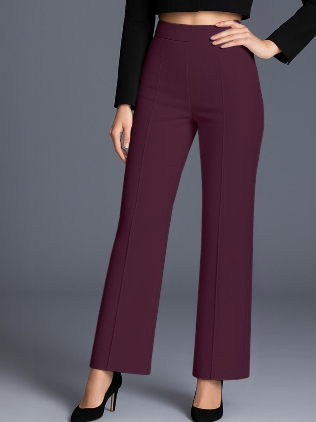 JAMES&GEORGE Women Relaxed Easy Wash Trousers
