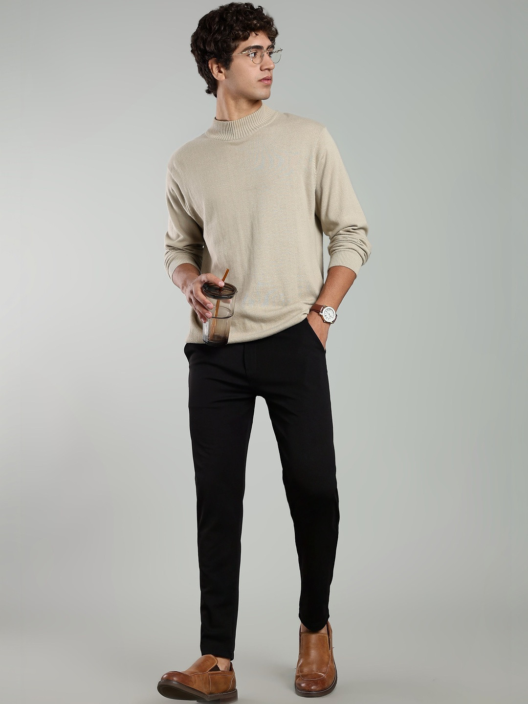 JAMES&GEORGE Men Smart Trousers
