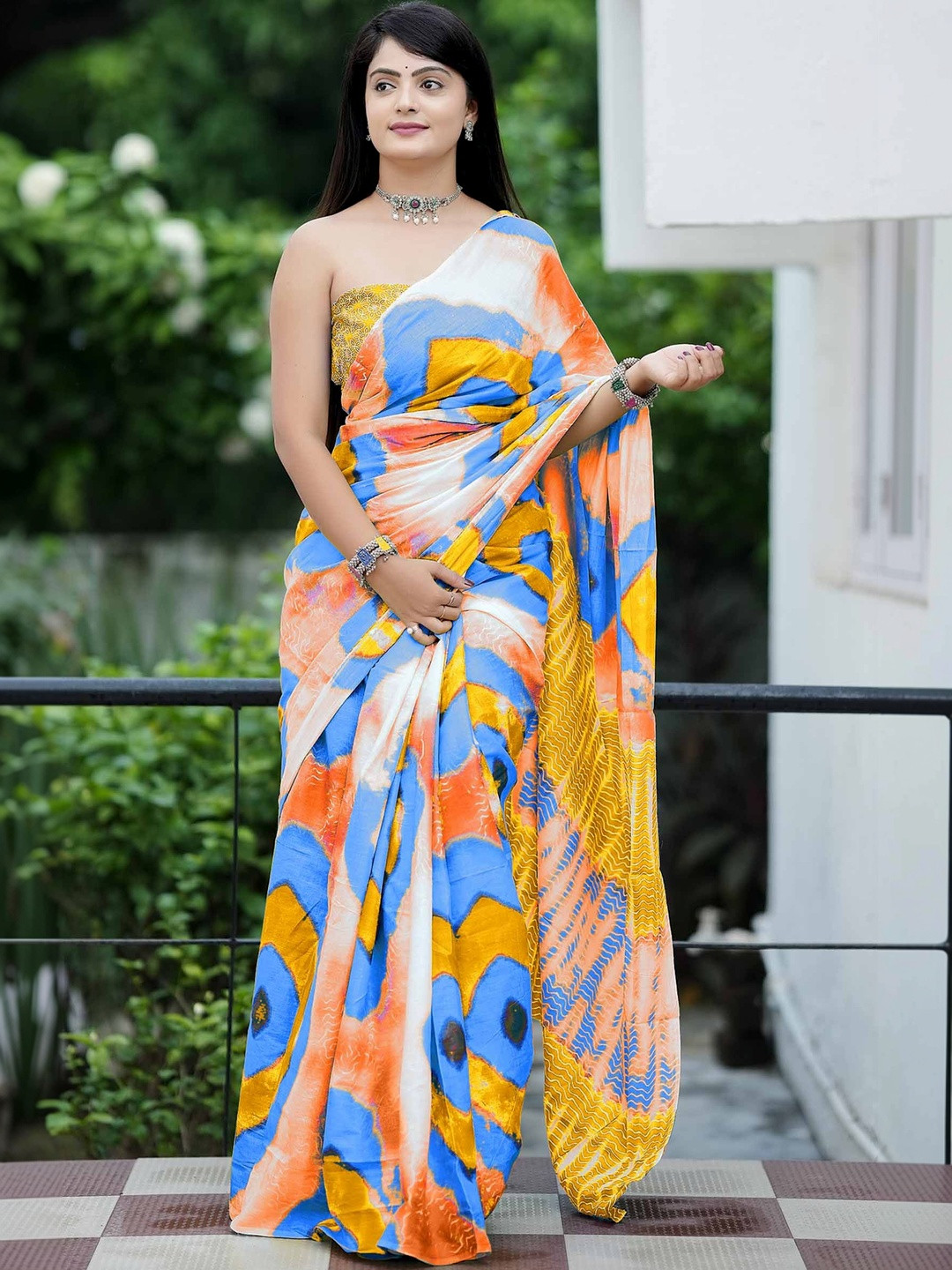 Urban Pallu Tie and Dye Pure Cotton Saree
