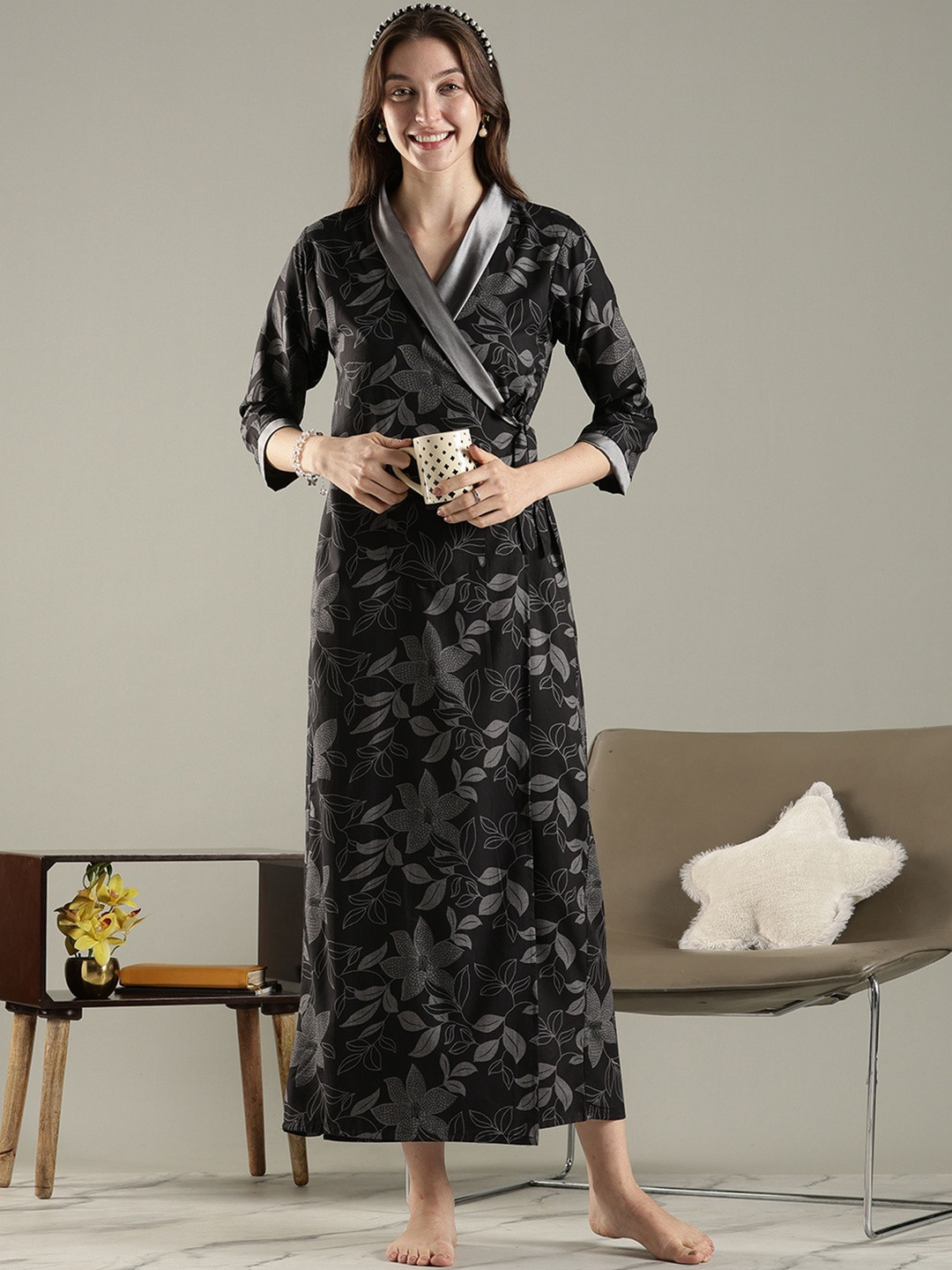9shines Label Women Printed Nightdress