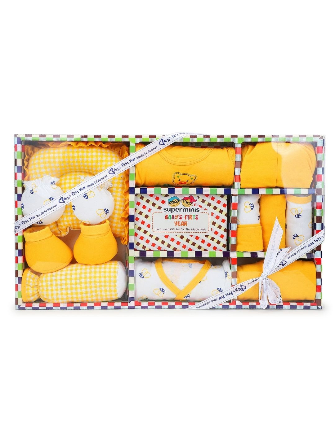 Superminis Infants 11-Pcs Printed Baby Apparel Gift Set