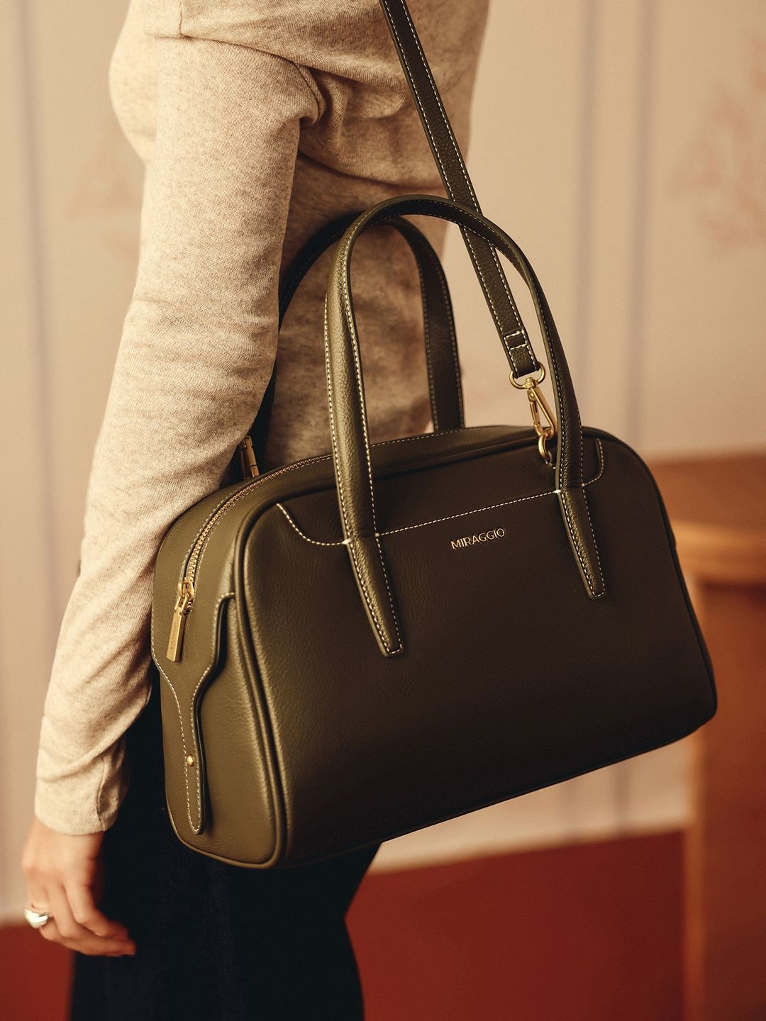 MIRAGGIO Lisa Tasselled Structured Satchel
