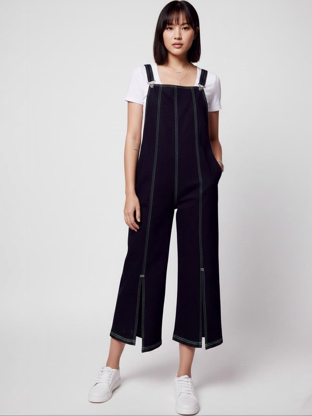 Pookiie Cotton Striped Dungarees