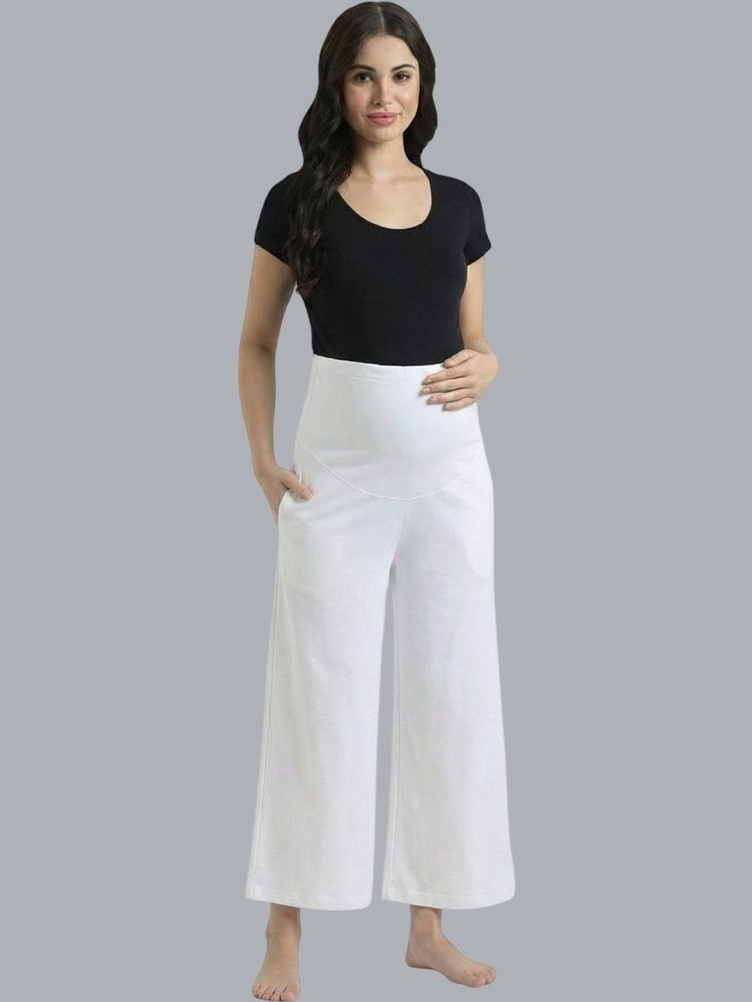 Evamomies Women Knitted Maternity Palazzos