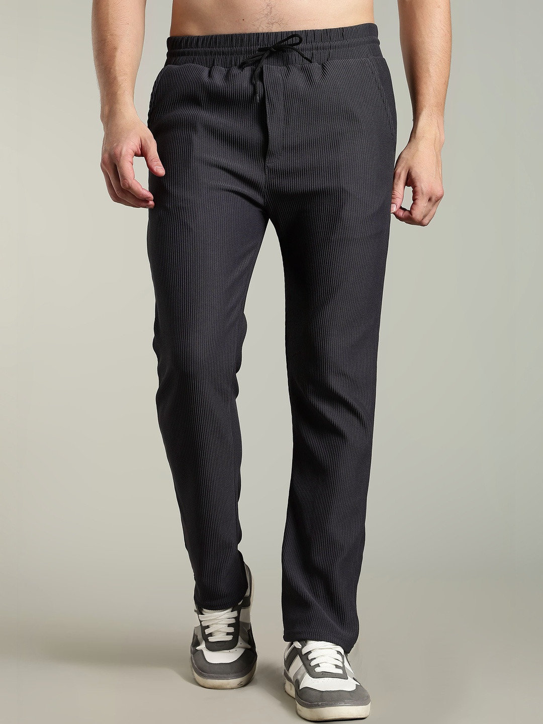 JAMES&GEORGE Men Cotton Mid-Rise Track Pants