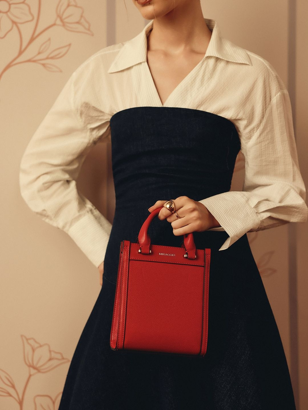 MIRAGGIO PU Structured Satchel with Tasselled