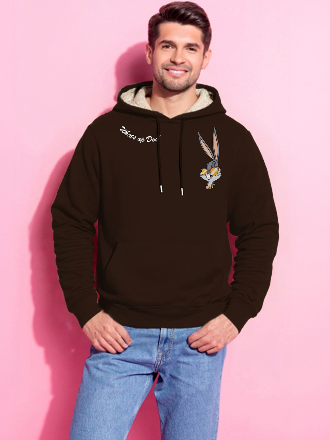 TOGS & TERRE Men Printed Hooded Sweatshirt