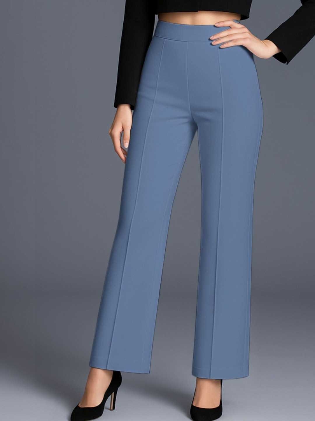 JAMES&GEORGE Women Relaxed Easy Wash Trousers