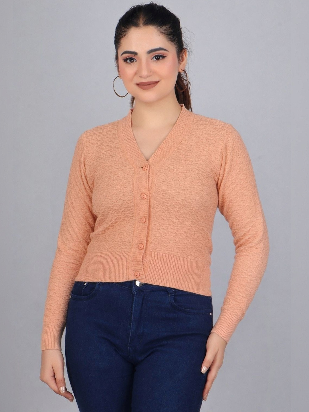 FEVERFEW Women Cable Knit Cardigan