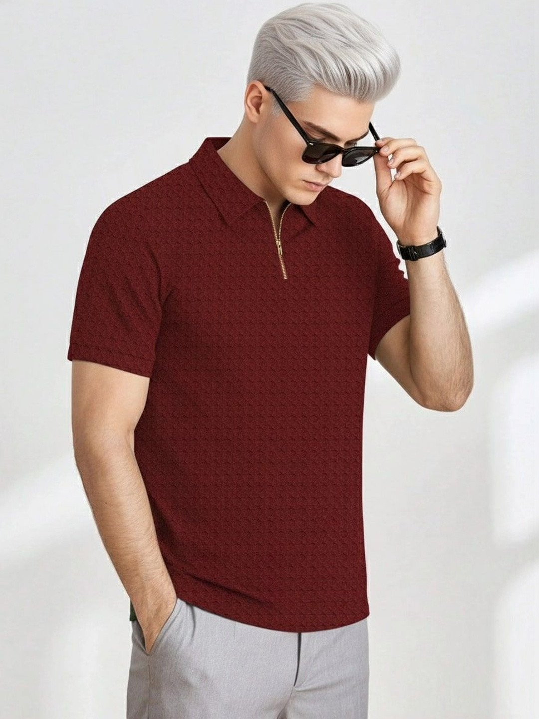 DADA IMPEX Men Polo Collar T-shirt