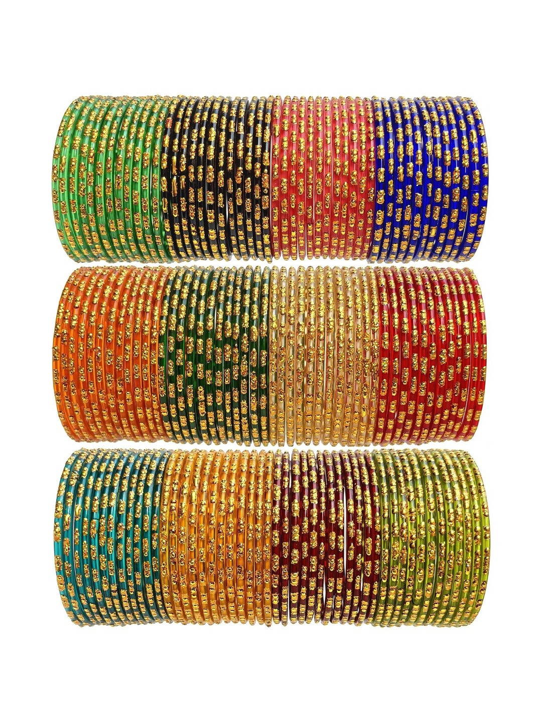 HAND KKRAFTS Set Of 12 Stone Studded Bangle
