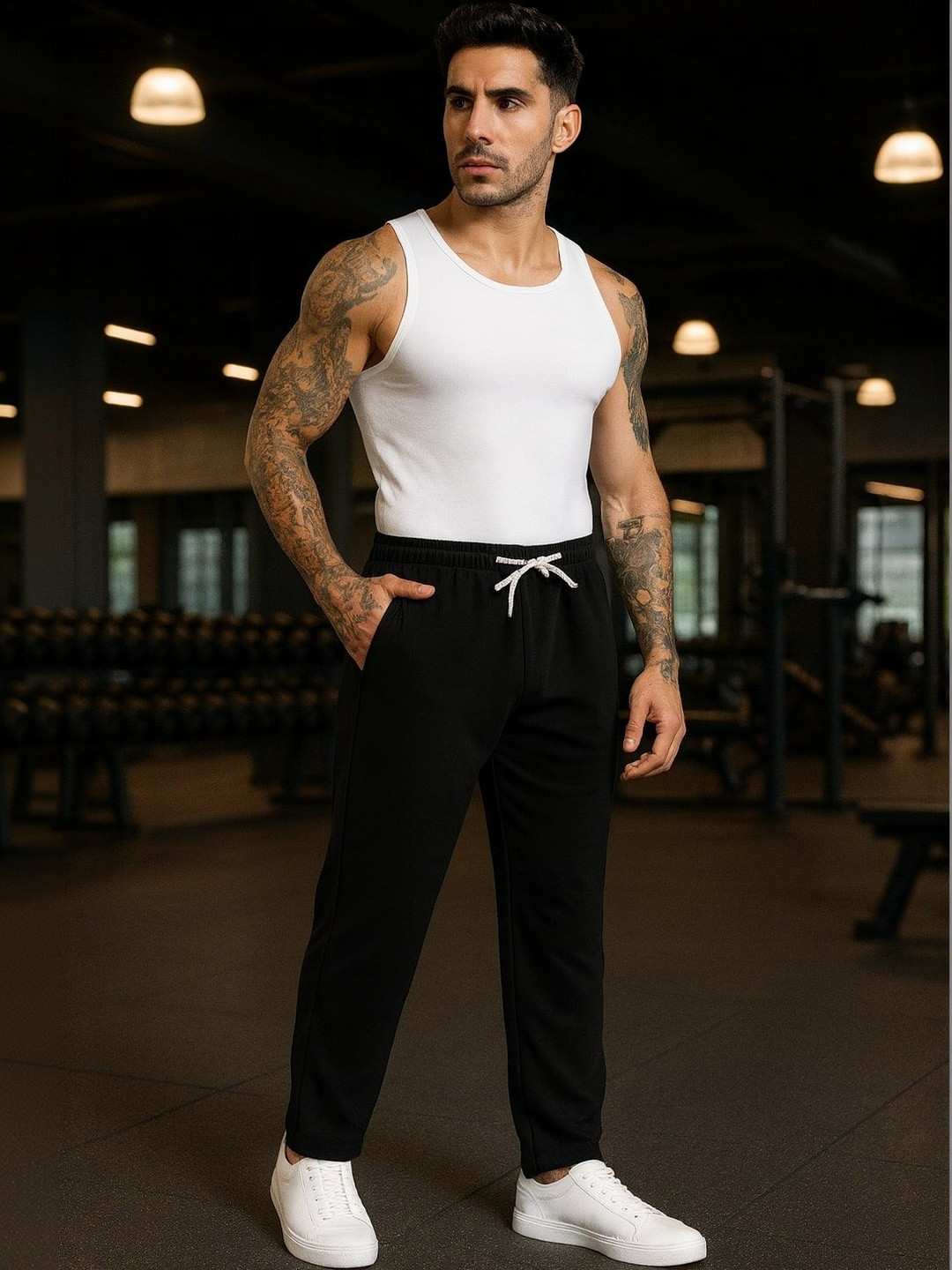 JAMES&GEORGE Men Cotton Track Pants