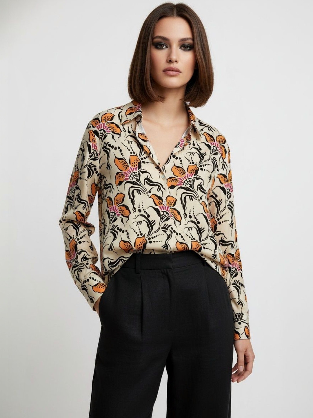TIRA Women Floral Printed Casual Shirt
