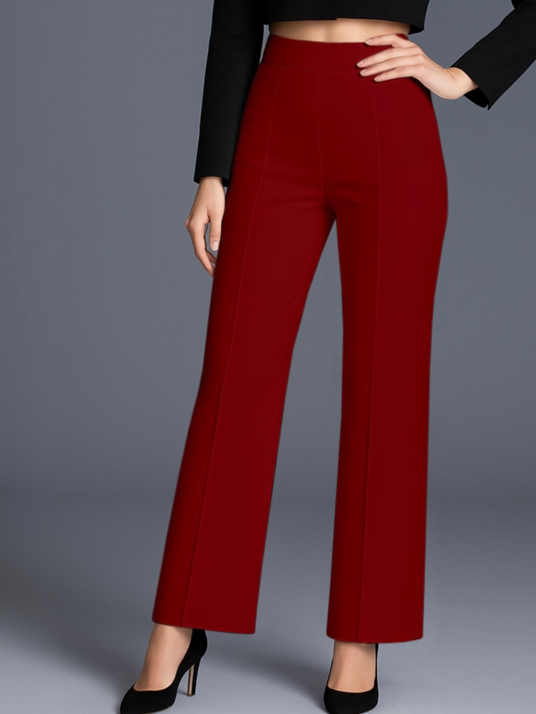 JAMES&GEORGE Women Relaxed Easy Wash Trousers