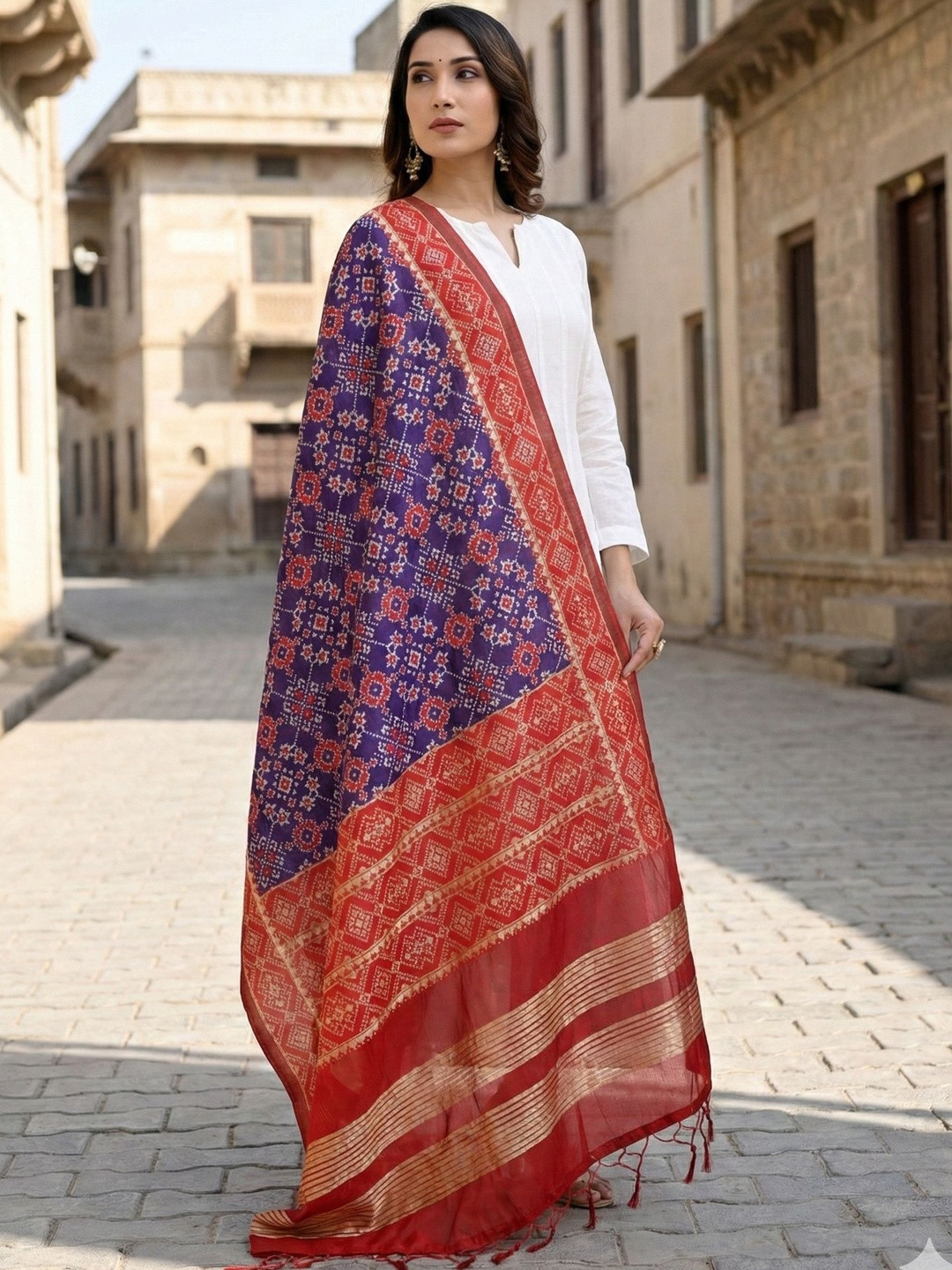 Moda Rapido Ethnic Motifs Woven Design Dupatta
