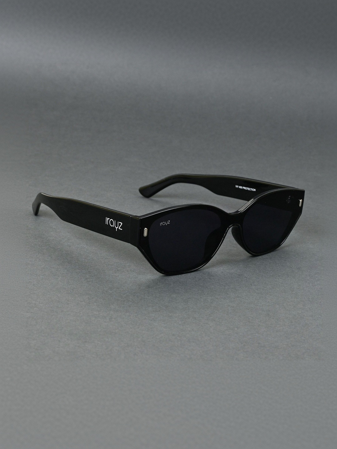Irayz Unisex Black Lens & Black Cateye Sunglasses with