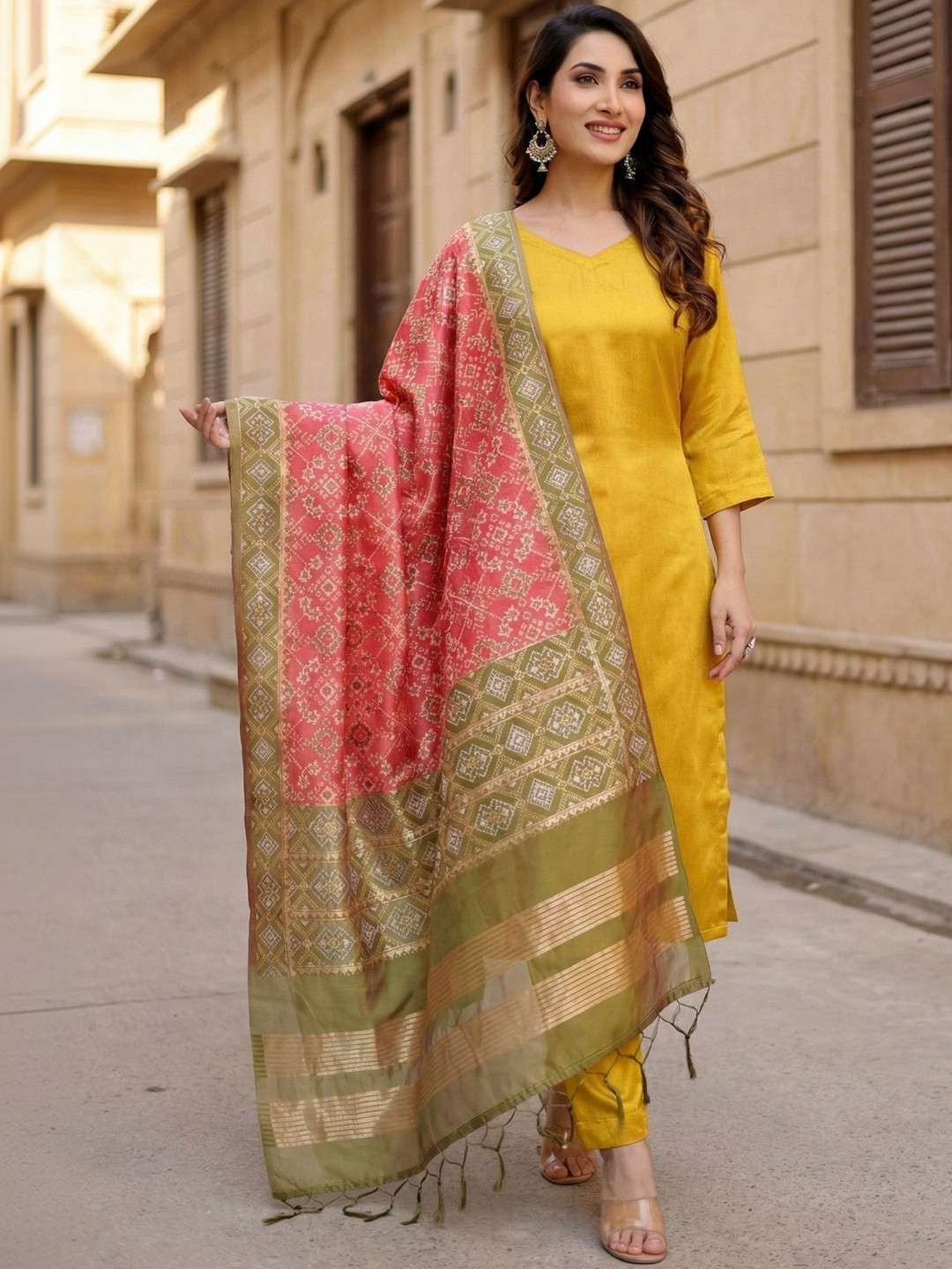 Moda Rapido Ethnic Motifs Woven Design Dupatta