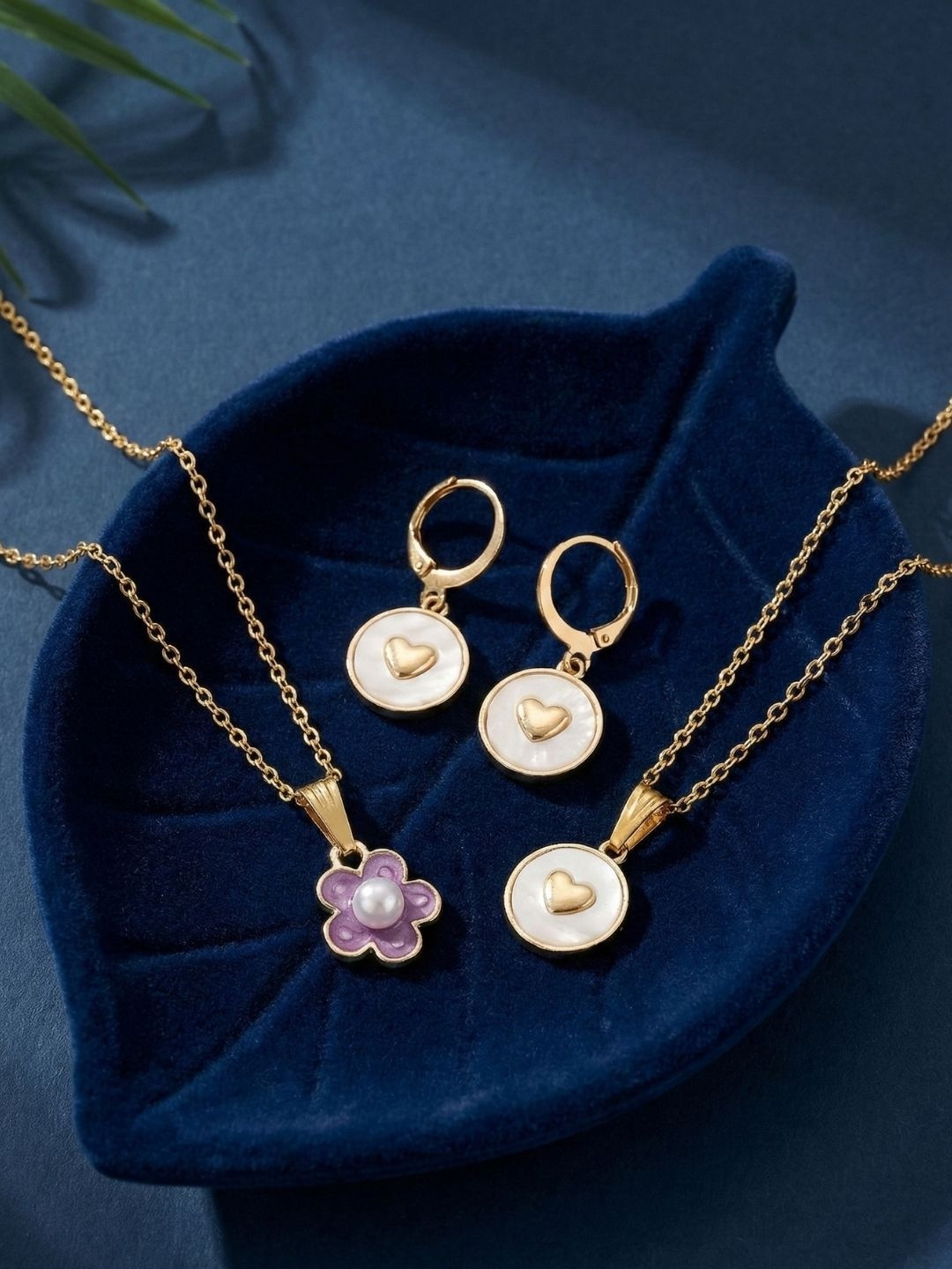 SZN Gold-Plated Pearls-Studded Jewellery Set