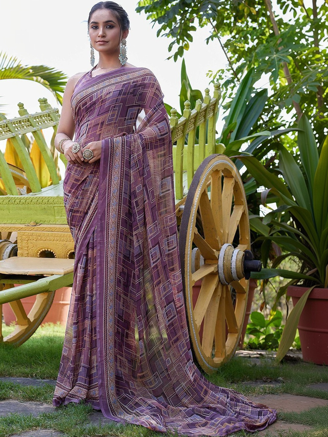 SANISA Poly Georgette Designer Saree