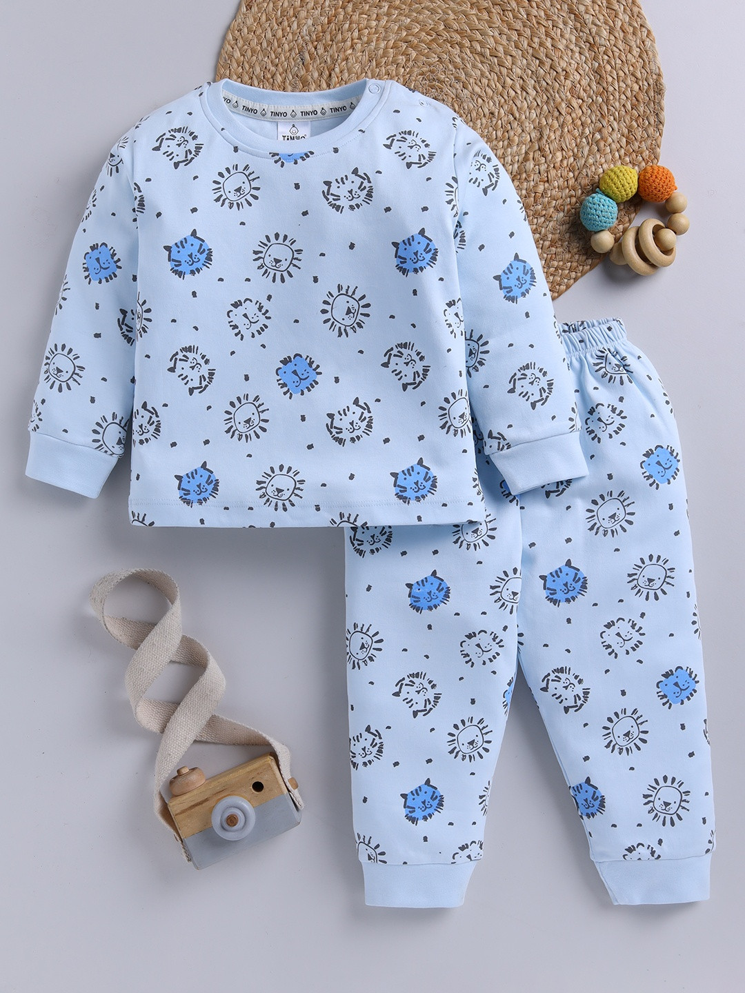 YK X Tinyo Infant Boys Graphic Printed Clothing Set
