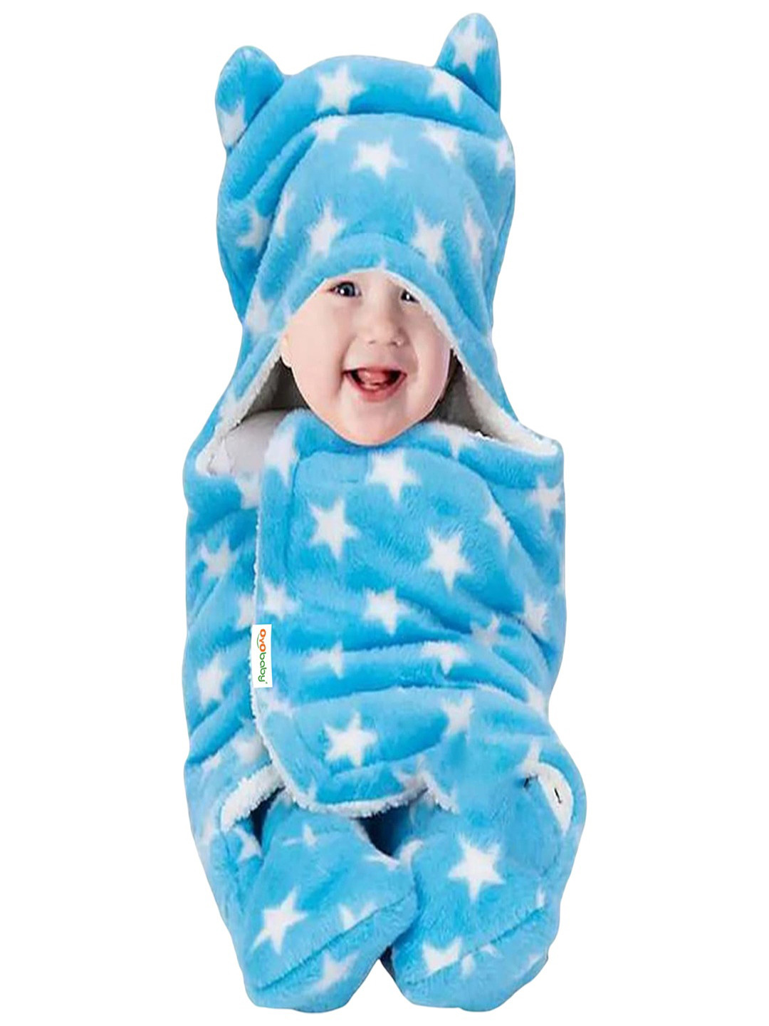 OyO Baby Newborn Star printed Baby Blanket Wrapper & Swaddle for AC Room