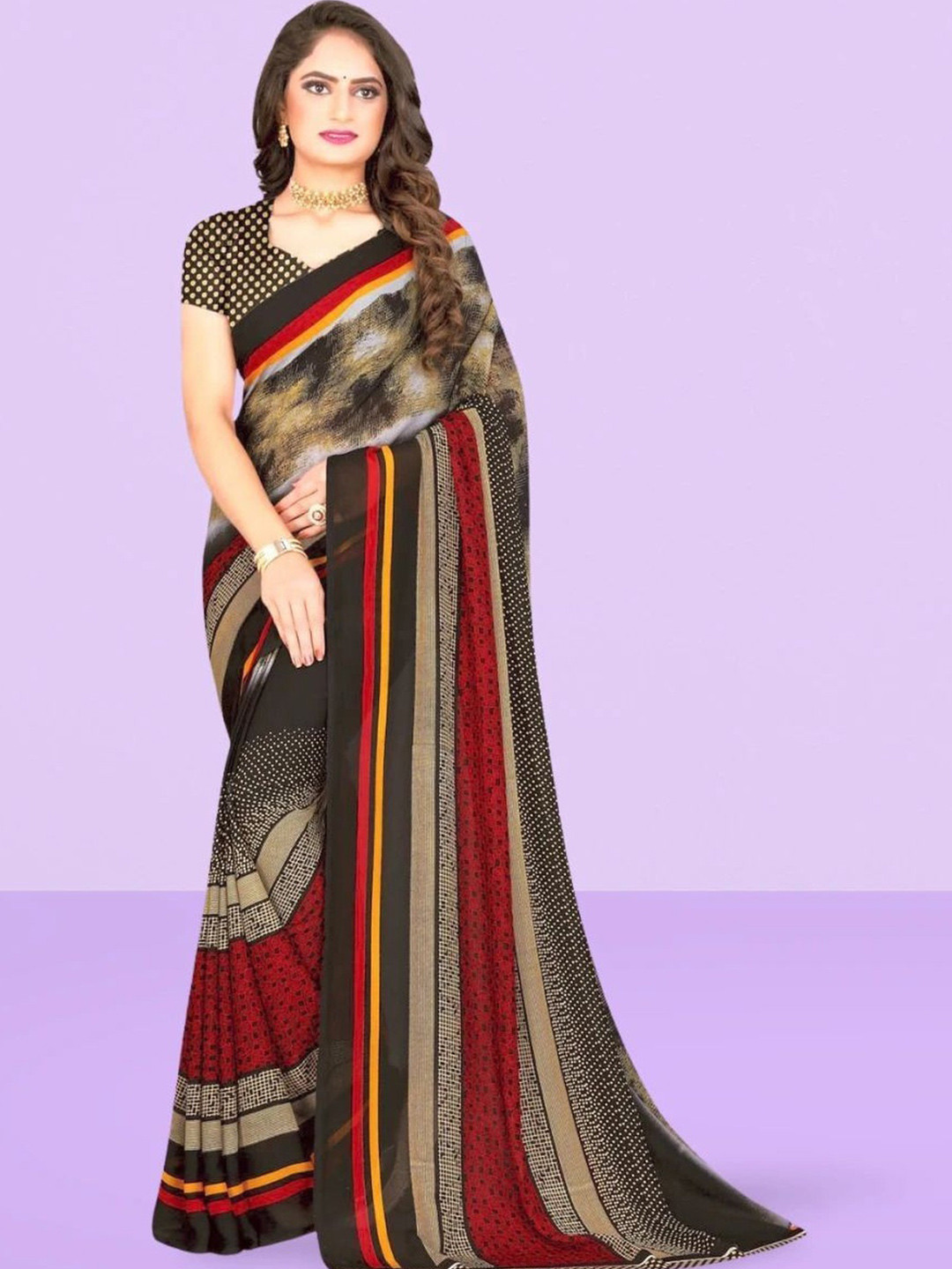 Vibhagyaa Pure Chiffon Saree