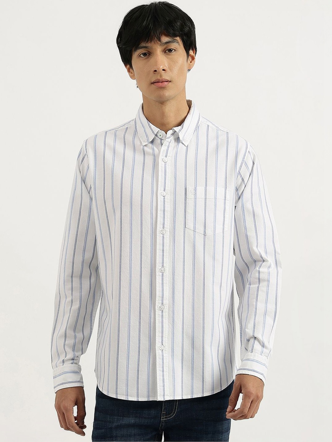 United Colors of Benetton Men Striped Casual Shirt