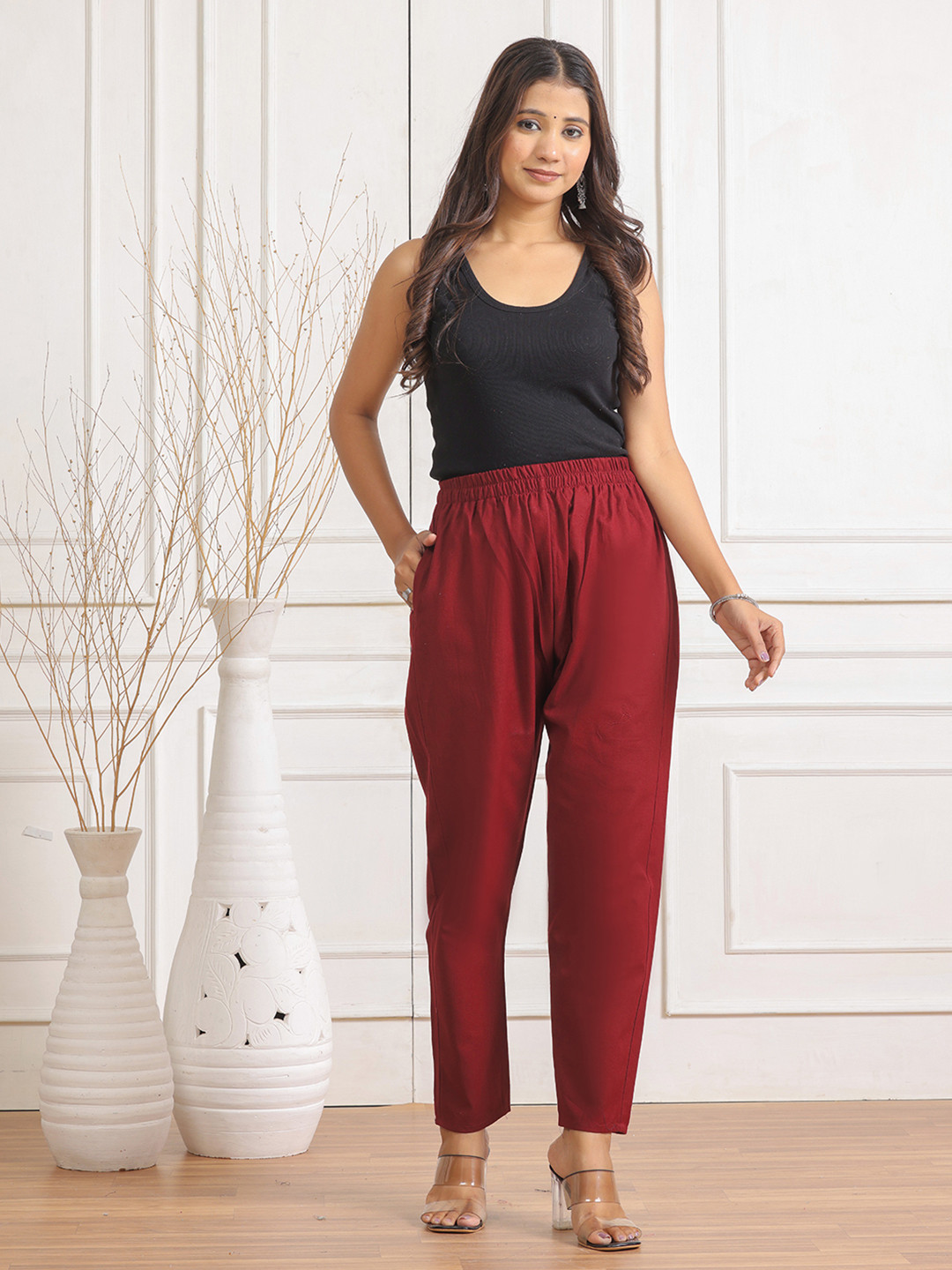 JAHIDA COMFORT WITH STYLE High-Rise Trousers