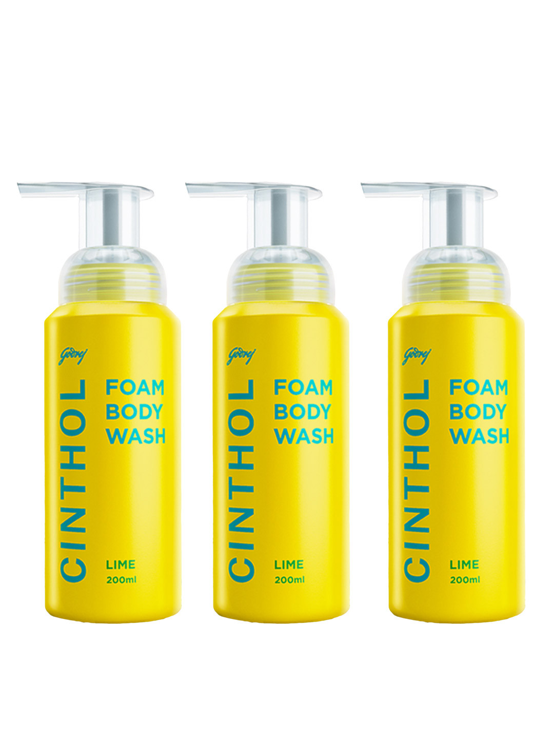 CINTHOL Set of 3 Lime Foam Body Wash - 200 ml each