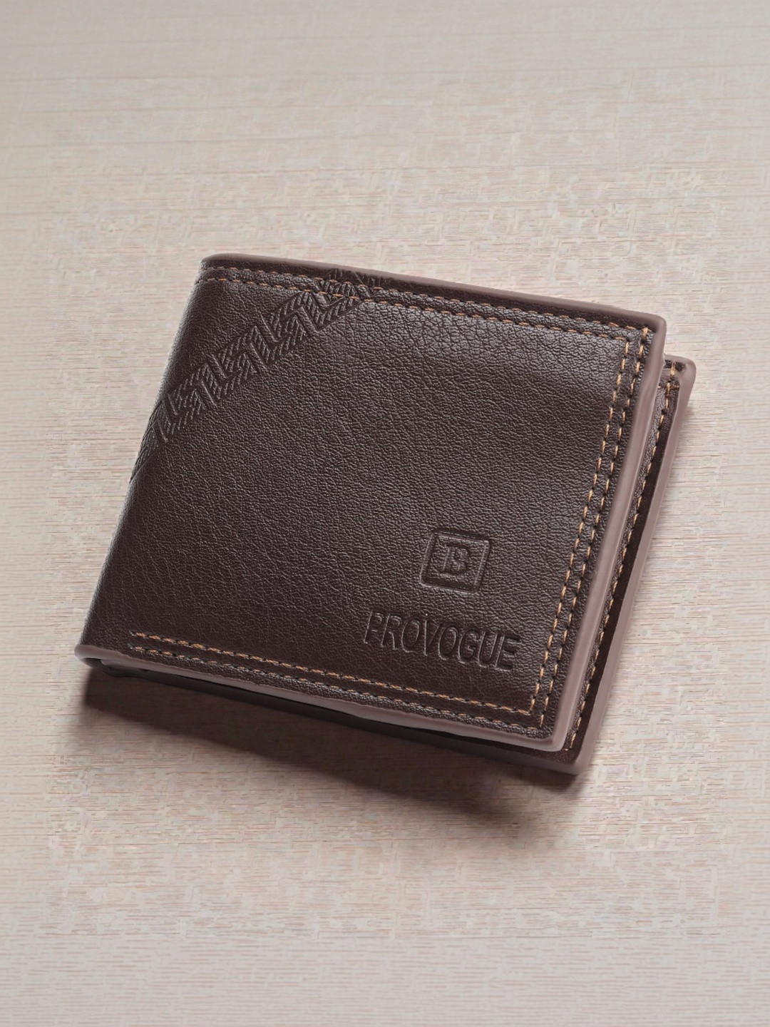 Provogue Men Textured PU Two Fold Wallet