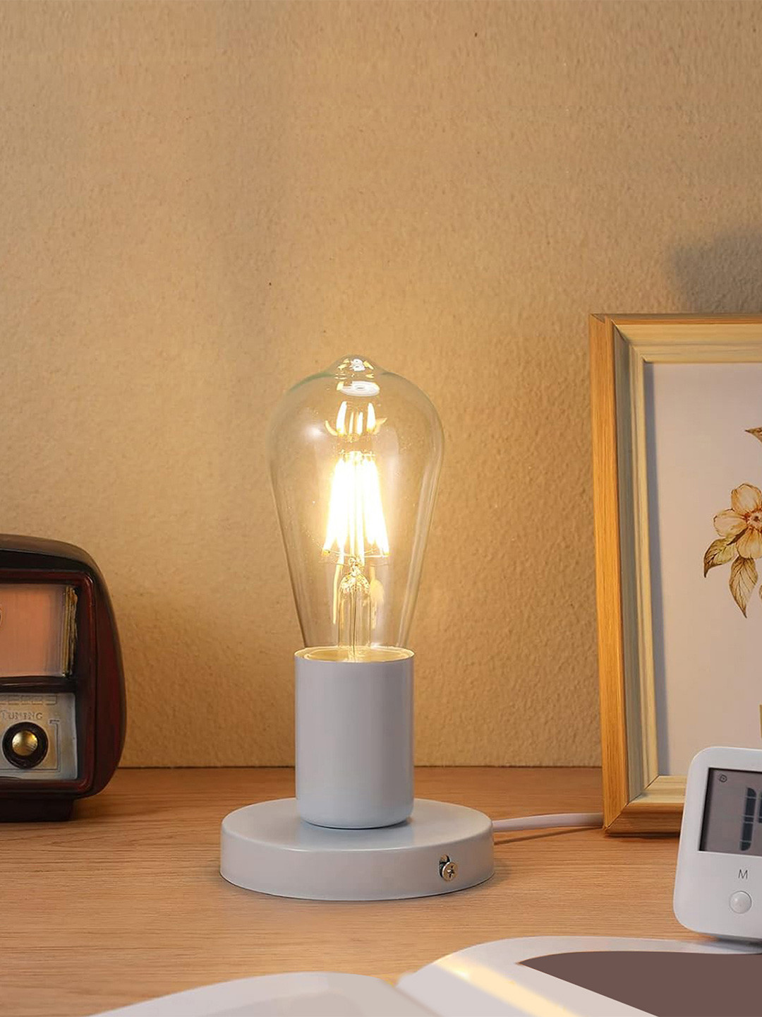 Homesake Warm Yellow Metal Frustum Solid High Quality Electrical Table Lamps